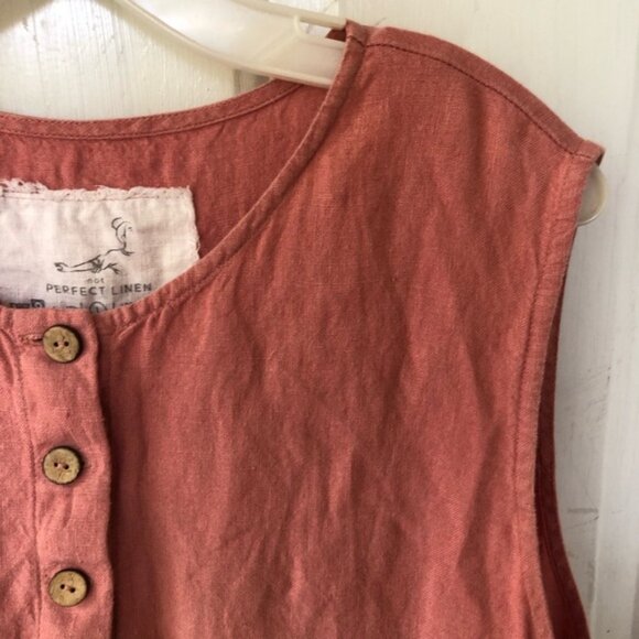 notPERFECTLINEN mama Midi Dress pink large 100% linen - Picture 2 of 7